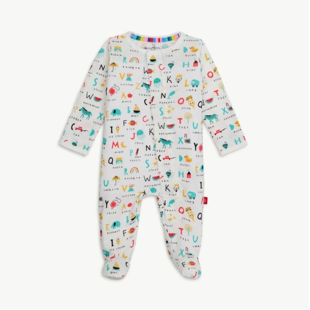 Magnetic Me Alphabet Print Baby Onesie